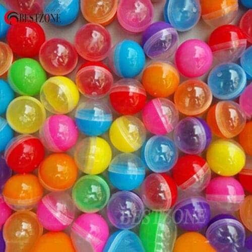 50Pcs/Lot 32MM Diameter Toy Capsules Plastic PP Mixed Colors Round Balls Eggshell Empty Container For Vending Machine
