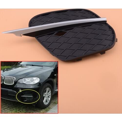 ABS Front Left Bumper Lower Grille & Silver Molding Strip fit for BMW X5 E70 2011 2012 2013 51 11 7 222 859 51117222847