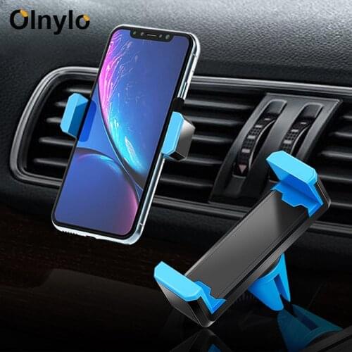 Car Phone Holder For iPhone 12 Pro Max Huawei Smartphone Holder for Xiaomi RedMi 10 In Car Mobile Air Vent Mount Phone Kickstand