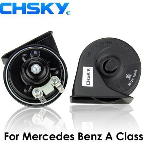 CHSKY Car Horn Snail type Horn For Mercedes Benz A Class 1997 to Now 12V Loudness 110-129db Auto Horn Long Life Time High Low