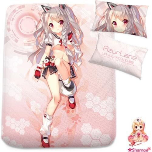 Anime Cartoon Cosplay Azur Lane Yudachi Mattress Cover Fitted Sheet Fitted cover bedspread counterpane
