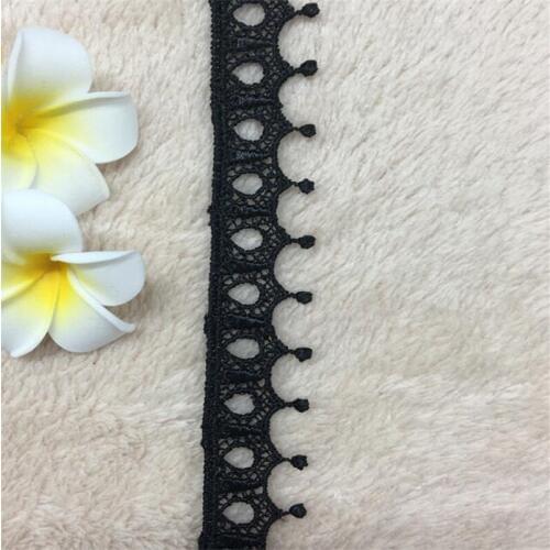 Black/White Embroidered Net Lace Fabric Trim Ribbons DIY Sewing Handmade Craft Materials