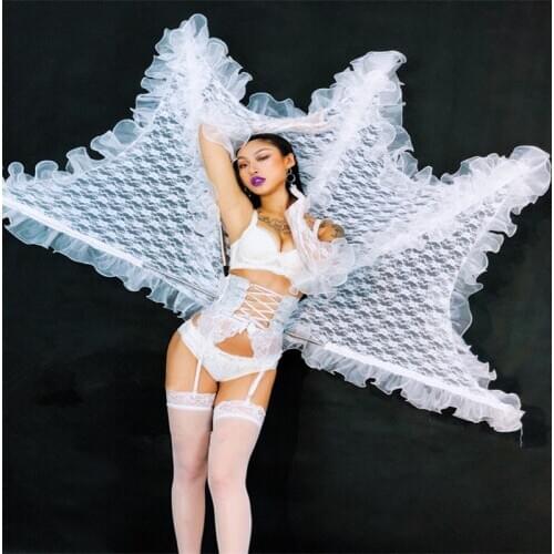 DC30 Ballroom dance costumes sexy performance catwalk wears backplan dj dresses party bikini singer outfit bar clothe stage show