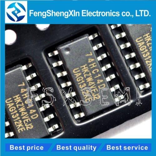 100pcs/lot 74HC14D 74HC14 SN74HC14DR HEX SCHMITT-TRIGGER INVERTERS IC SOP-14