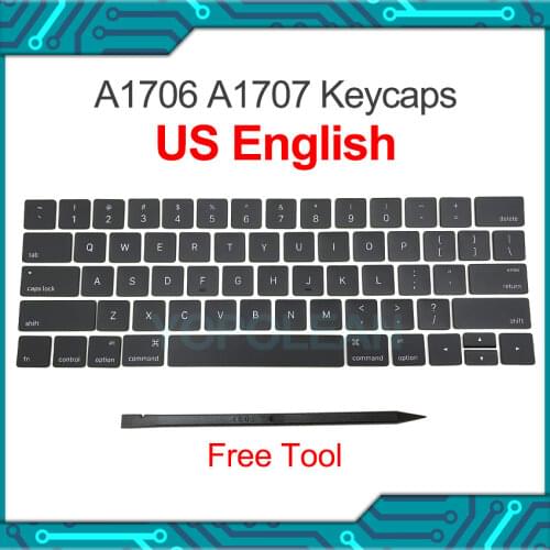 New For Macbook Pro Retina 13" 15" A1706 A1707 US English Keyboard Keycaps Key Cap Late 2016 Mid 2017