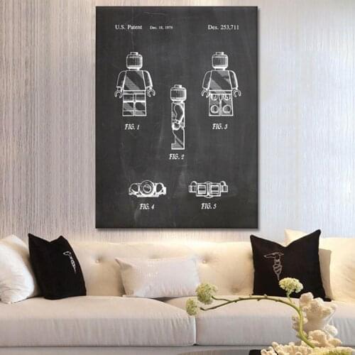 Legos man patent,Toy wall art for lego lover , posters,Kids room decor, print,blueprint, gift ideas, games wall Decorations