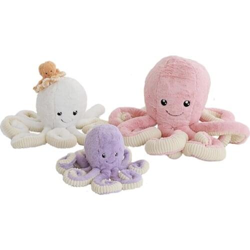 18/40/60/80cm Cute Simulation Octopus Plush Dolls Octopus Stuffed Toy Soft Animals Home Accessories Children Kids Birthda