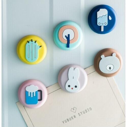 Mini Fridge Magnets Wholesale Cute PVC Refrigerator Magnet Message Sticker Creative Stereo Home Decoration Children Toys