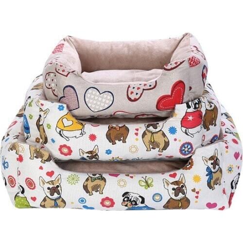 Fashionable Pet Bed For Small Middle Dog Soft Cat Bed Dogs BedsNest Winter Warm Dog House kennel Cushion Puppy Kitten Mat