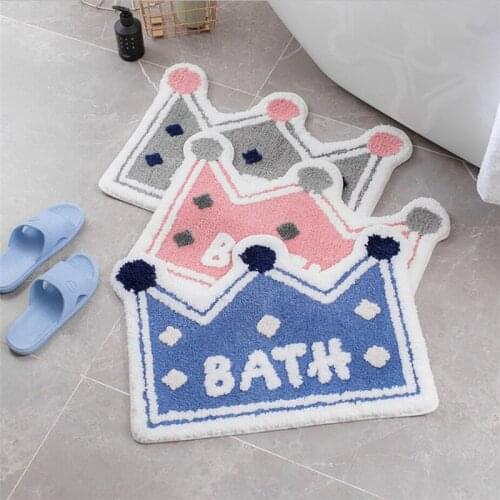 Cartoon Baby Carpet Decoration Absorbent Non-slip Flocking Bedroom Rugs Small Animals Cute Bathroom Door Home Decor Floor Mats