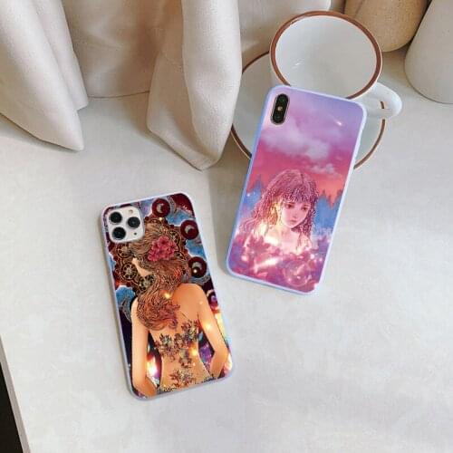 Cartoon Fashion Beautiful Girl Phone Case For iPhone 11 12 Pro Max X XS MAX XR 6s 7 8 Plus SE2020 Soft Silicone Back Cover Shell