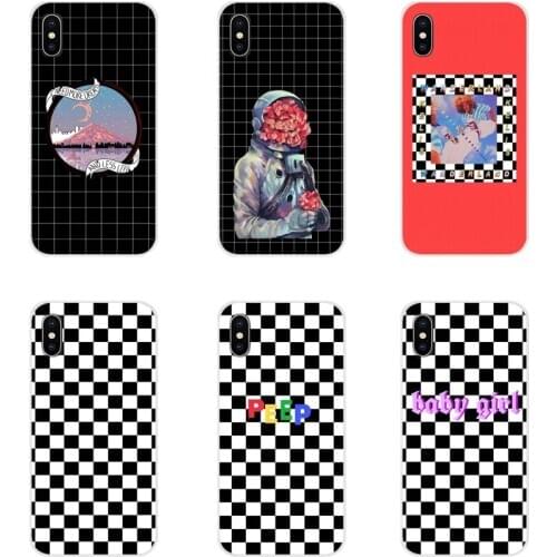 Soft Transparent Shell Cases For Samsung A10 A30 A40 A50 A60 A70 M30 Galaxy Note 2 3 4 5 8 9 10 PLUS Black and white chess board