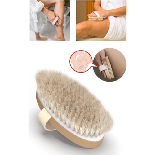 Natural Horsehair Cellulite Brush Soothes the skin, Accelerate Blood Circulation. Easy To Use, High Quality Material