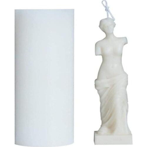 New Nordic Art Body Candle Mold Female Candle Silicone Mold Fragrance Human Shaped Venus Goddess Candle Making Wax Plaster Mould