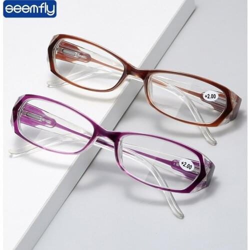 Seemfly Retro Anti Blue Reading Glasses Ladies Fashion Presbyopia Eyeglasses Women Computer Prescription Eyewear with +1.5 +2.0