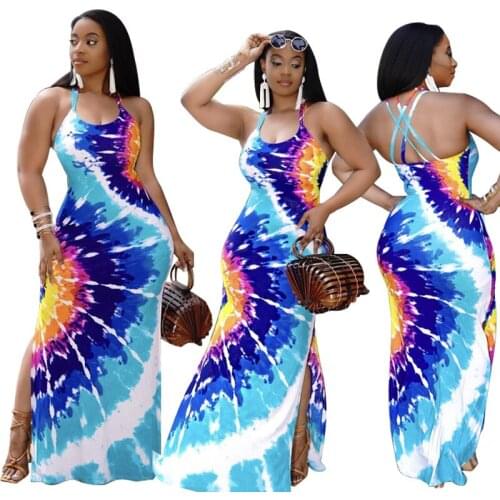 Dress for Women Sexy & Club Straight Bandage Floor-Length Spaghetti Strap O-Neck Summer Sleeveless Pullover Dress