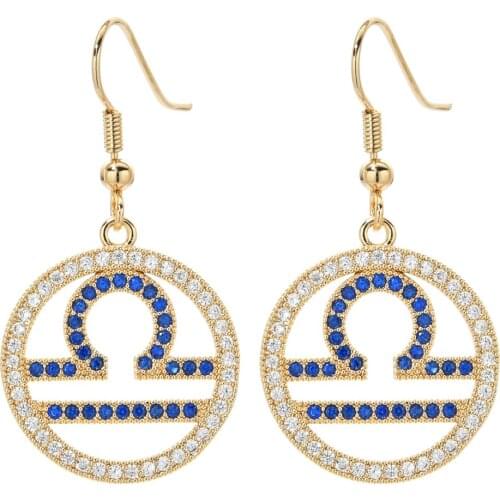 Sweet romantic AAA micro-set Libra zircon earrings women / girls retro fashion jewelry earrings ER-408