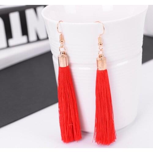 Modern Womens Earrings 2021 Korean Fashion Exaggeration Long Hanging Earrings Stage Perform Bride Tassel Jewelry-Accessories