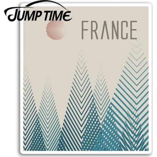 Jump Time France Vinyl Stickers Travel Ski Skiing Sticker Laptop Luggage Decal Decor Window Bumper Waterproof