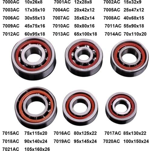 1PC 7000AC 7001AC 7002AC 7003AC 7004AC 7005AC 7006AC 7007AC 7008AC 7009AC 7010AC Angular Contact Spindle Bearings