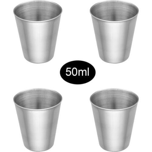 2/4Pcs Pint Cups Stainless Steel Water Mugs Drinking Containers Coffee Tea Tumblers Travel Beer Glass Reusable Drinks Water Cup