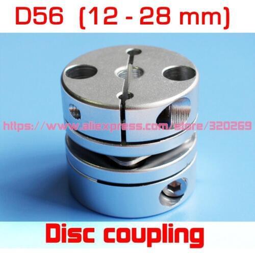 2pcs Servo Motor Shaft Coupling 12, 14, 15, 17,19 20 22 24 25Mm Aluminum Single Disc Coupler Disk D56 L45