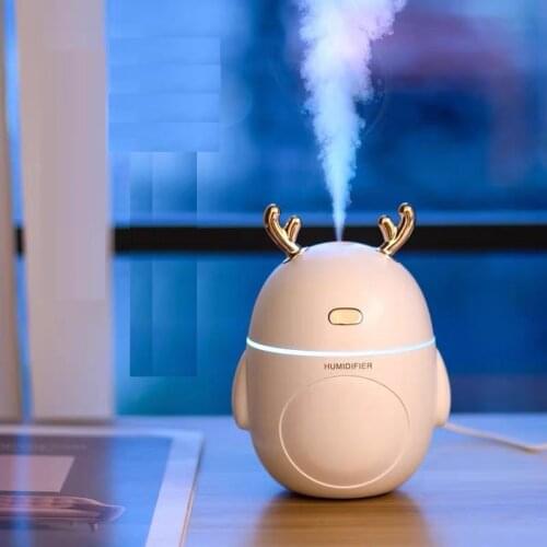 320ml Air Humidifier USB Ultrasonic Mist Household Bedroom Students Mute Office LED NightLight Spray Car Fragrance Mini Fogger