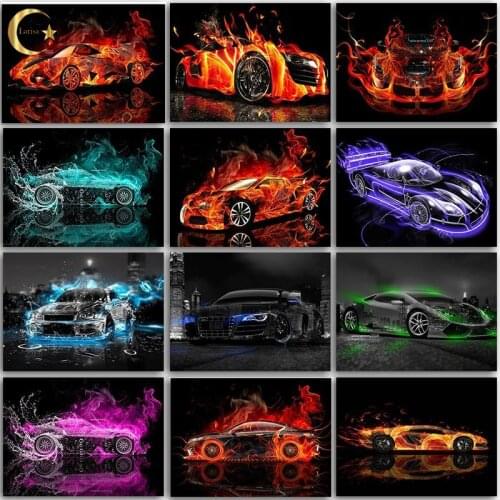 5D DIY Diamond Painting Cars Cross Stitch Full Drill Diamond Embroidery Sports Car Picture of Rhinestones Handmade Home Decor