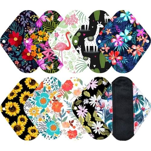 10pcs Dropshipping Health Feminine Hygiene bamboo Panty Liner, Reusable culotte regles Waterproof Menstrual Cloth Sanitary Pads