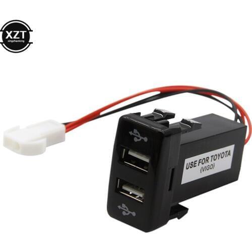 5V 2.1A For TOYOTA VIGO Dual USB Car Charger Fast Charging 2 USB Port Auto Adapter Charger Converter Socket