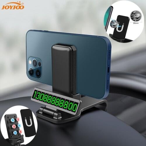 Car Mobile Phone Holder Instrument Panel Clip Navigation Magnetic Bracket Temporary Parking Telephone Number Card