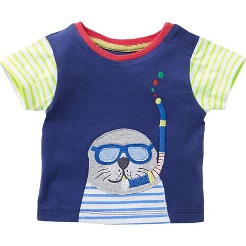 Bambino 2021 New Tees of Children 2-7 Years Cartoon Pure Cotton T shirt for Kids Boys Tops Clothing Baby Clothes Child Costume
