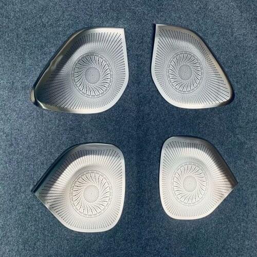 For Volvo XC90 xc 90 2016-2019 2020 Stainless Steel Car Door Loudspeaker Sound Chrome Speaker Cover Trim Frame Sticker Interior