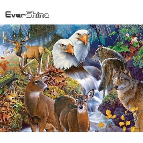 EverShine DIY Diamond Painting Eagle Rhinestones Diamond Embroidery Animal Cross Stitch Mosaic Full Drill Square Handmade Hobby