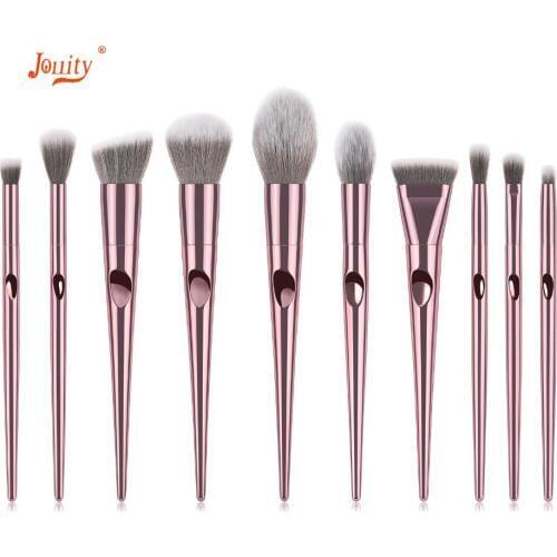 Jollity 10pcs Women Makeup Brushes Set Powder Foundation Eye Shadow Blush Blending Cosmetics Beauty Make Up Brush Tool Kits