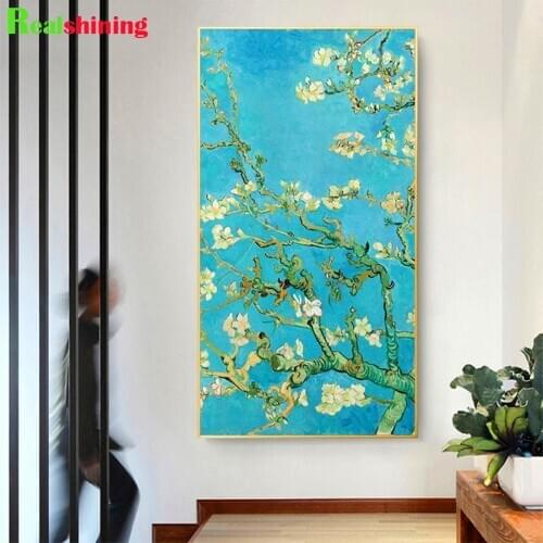 Pictures 5d diamond painting Abstract famous art, blooming ginkgo flowers full novelty 2021 mosaic art diamond embroidery N1656