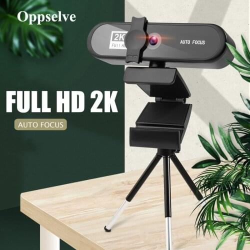 Full HD Autofocus Computer Camera Anti-Voyeur USB HI-FI Audio WebCamera For Computer Laptop Video Record Conference With Tripod