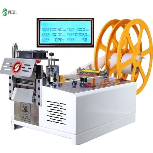 Computerized tape cutting machine 988-140MM width automatic cold and hot cutting tape machine cutting zipper machine Velcro ribb