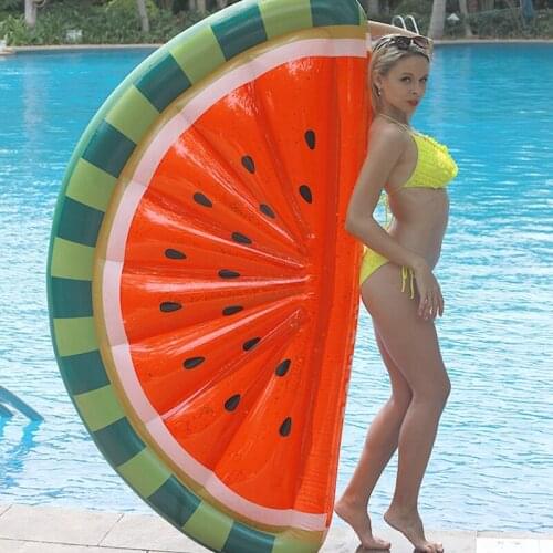 1Pcs Summer Swimming Pool Floating Men Women Inflatable Watermelon Style Floating Bed Water Beach Toy Tools