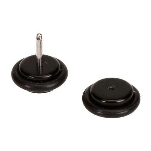 Pack of 2 PCS 18G Ear Studs Plug Artificial Ear Plug Ear Taper Ear Stretcher Fashion Jewelry Black