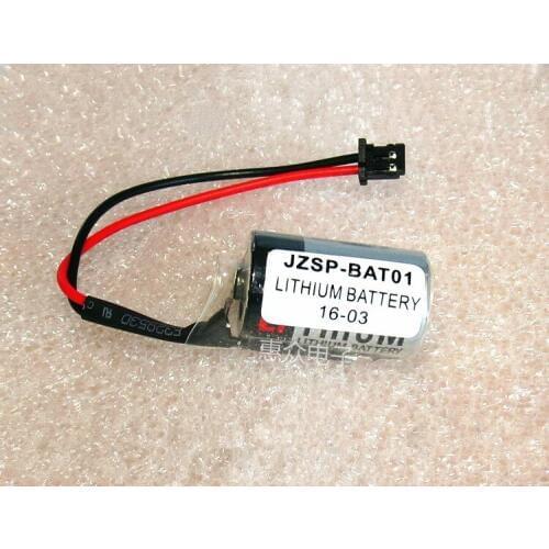 New Date!!) 10pcs Original New JZSP-BAT01 3.6V 1200mAh PLC Lithium Battery With Black Plug Free Shipping