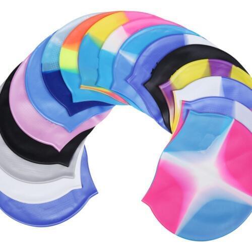 NEW Adult Silicone Swim Caps Ear Protect Rubber Swimming Waterproof Hat Swim Cover Swim Accessories 2019 outdoor
