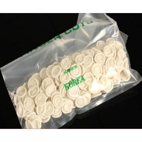 100pcs Disposable Anti Static Rubber Latex Finger Cots Makeup Eyebrow Extension Gloves Practical Off Eyelash Extension Tool