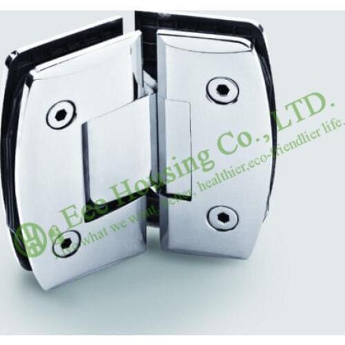 Stainless Steel 135 Degree Shower Door Hinge, Glass To Glass 135 degree Bathroom Glass Door hinge, Mirror finished Glass clamp