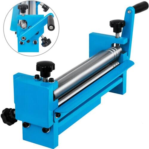 Slip Roll Forming Machine Sheet Metal Roller 20 Gauge Mild Steel 12" forming width Crank Handle & 2 Thickness Adjustment Pins