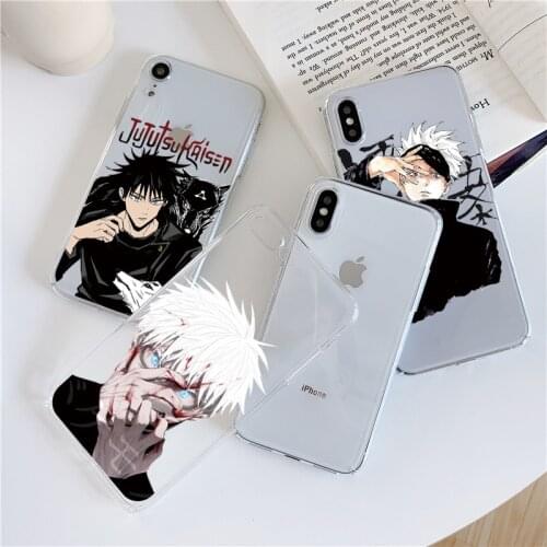 Jujutsu Kaisen Anime for Samsung galaxy A51 A50 A21S A71 S10 S20 S21 Plus S20 FE Lite A70 A31 A12 F12 A52 A40 Clear Phone Shell