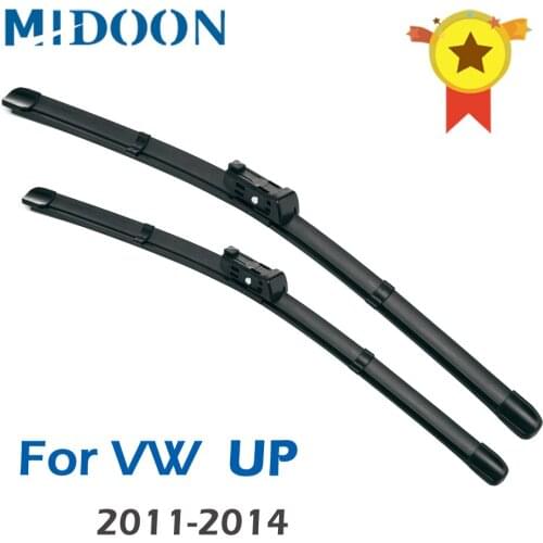 MIDOON Wiper Blades for Volkswagen UP Fit Push Button Arms 2011 2012 2013 2014