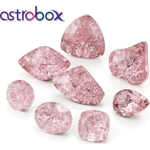 Glass Stones Light Rose IC Crushed Ice stone Strass Jewelry Design Decorations Stone Clear 3D Nail Art Rhinestones Point Back Cl