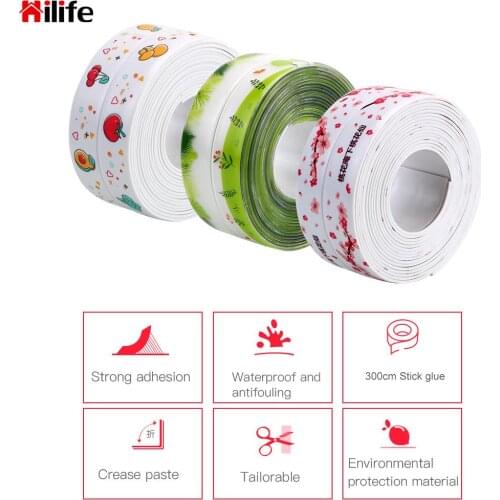 Wall Sealing Tape Self-adhesive Seam Stickers Anti-mold Waterproof Tape Sink Sticker Bathroom Countertop Toilet Gap