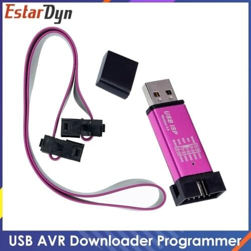 Aluminum shell USB ISP USBISP USBASP ASP Programmer for 51 ATMEL AVR WIN7 64 (Random color)